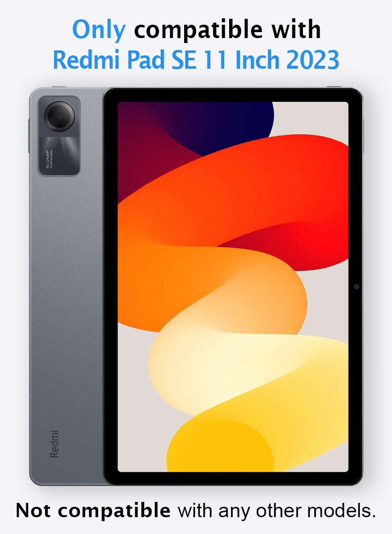 ثيودور واقي شاشة لجهاز Redmi Pad SE 11 بوصة 2023، زجاج مقسى بصلابة 9H، سهل التركيب وخالي من الفقاعات، تغطية كاملة وحافظة مضادة للخدش - شفاف - Image 2